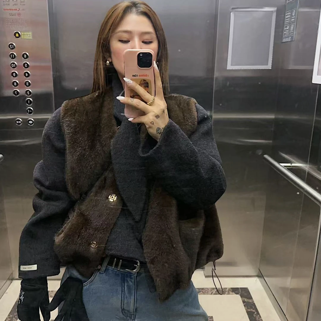 S.one 私人定制  韩系交叉领羊毛外套