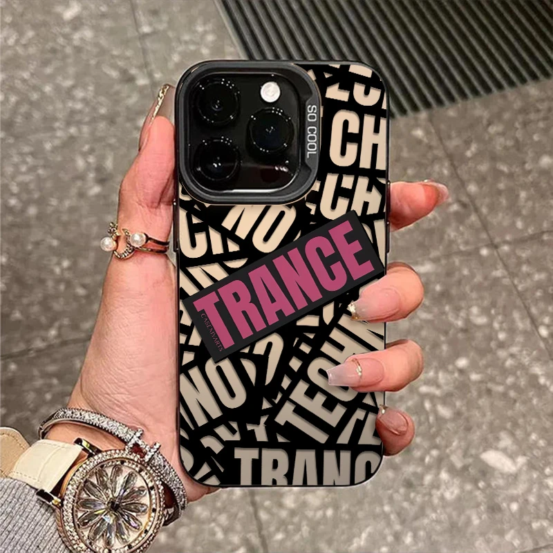 满屏英文适用苹果17pro手机壳iphone17新款16校园15彩银14防摔13