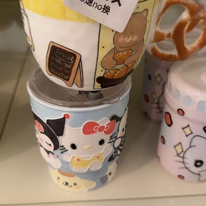 陶摆件不退不换卡通手绘