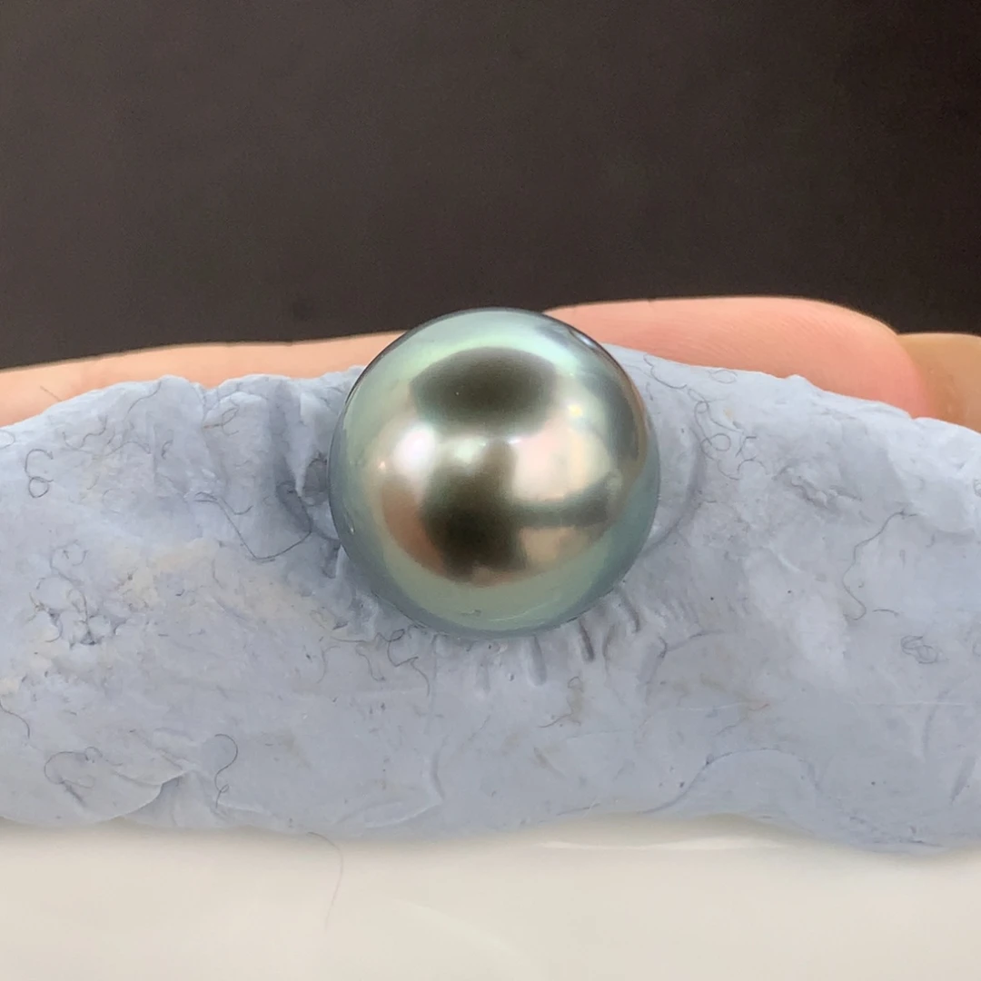 喵***困定制海水珍珠未镶嵌裸珠大溪地14.7mm