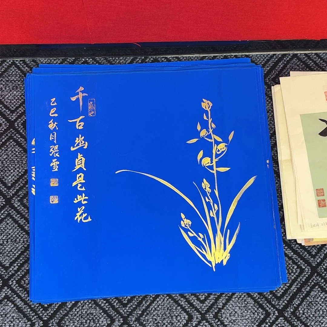 国画张雪老师三尺斗方花鸟奇