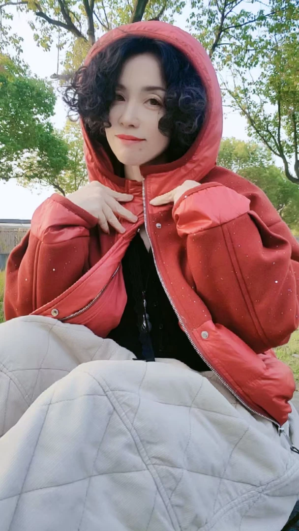 印花包袖连帽棉衣棉服拉链常规款中长款不褪色标准