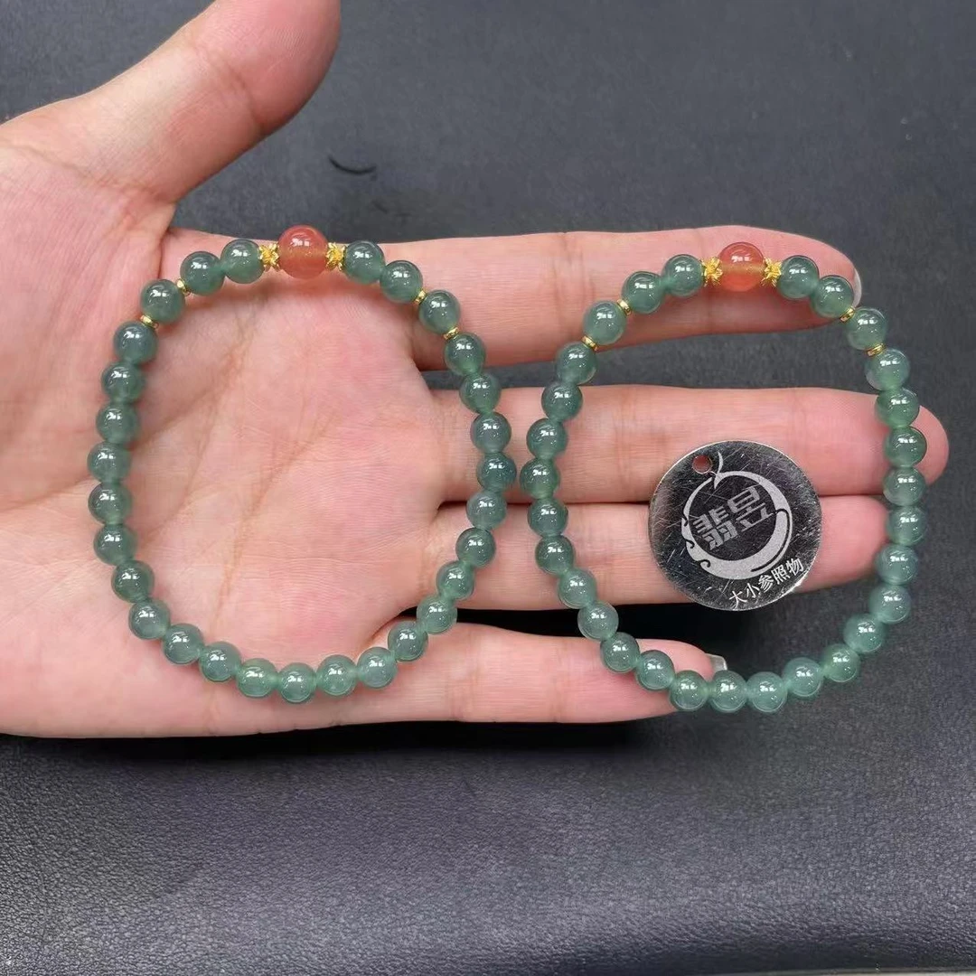 翡昱-N03-38507-73-天然A货翡翠手串/约6+/约25颗/-多样性发其一