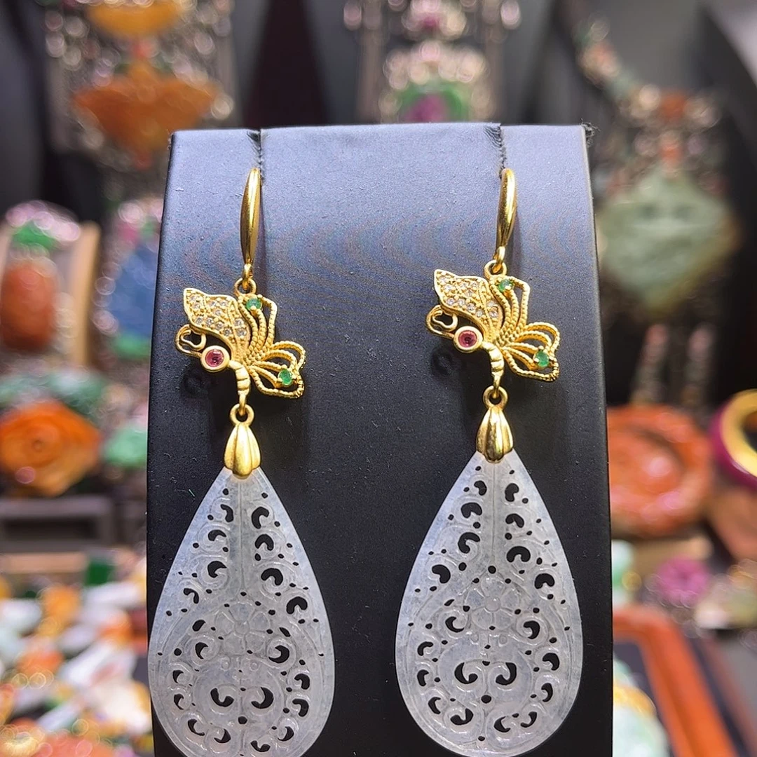 翡翠未镶嵌耳饰特价福利