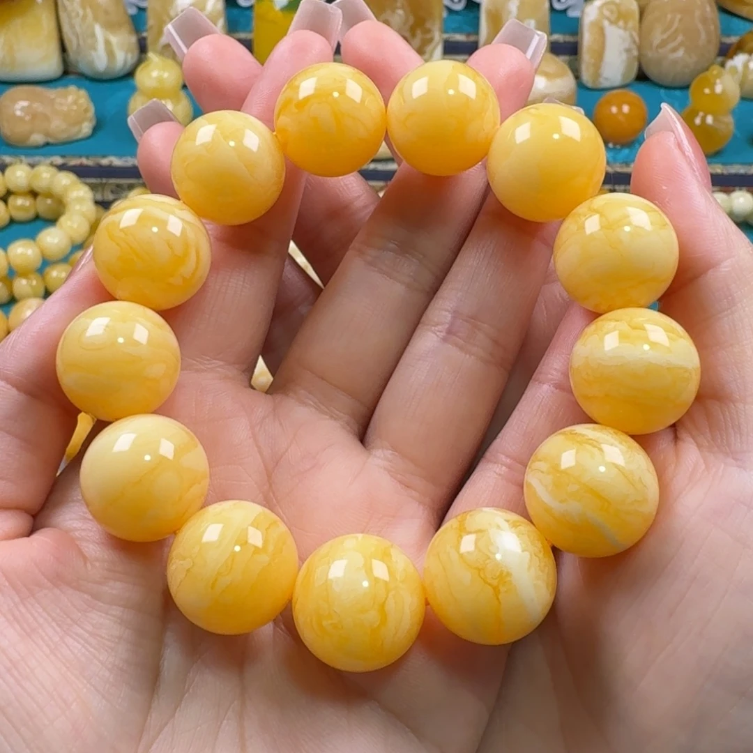 琥珀未镶嵌手链同料