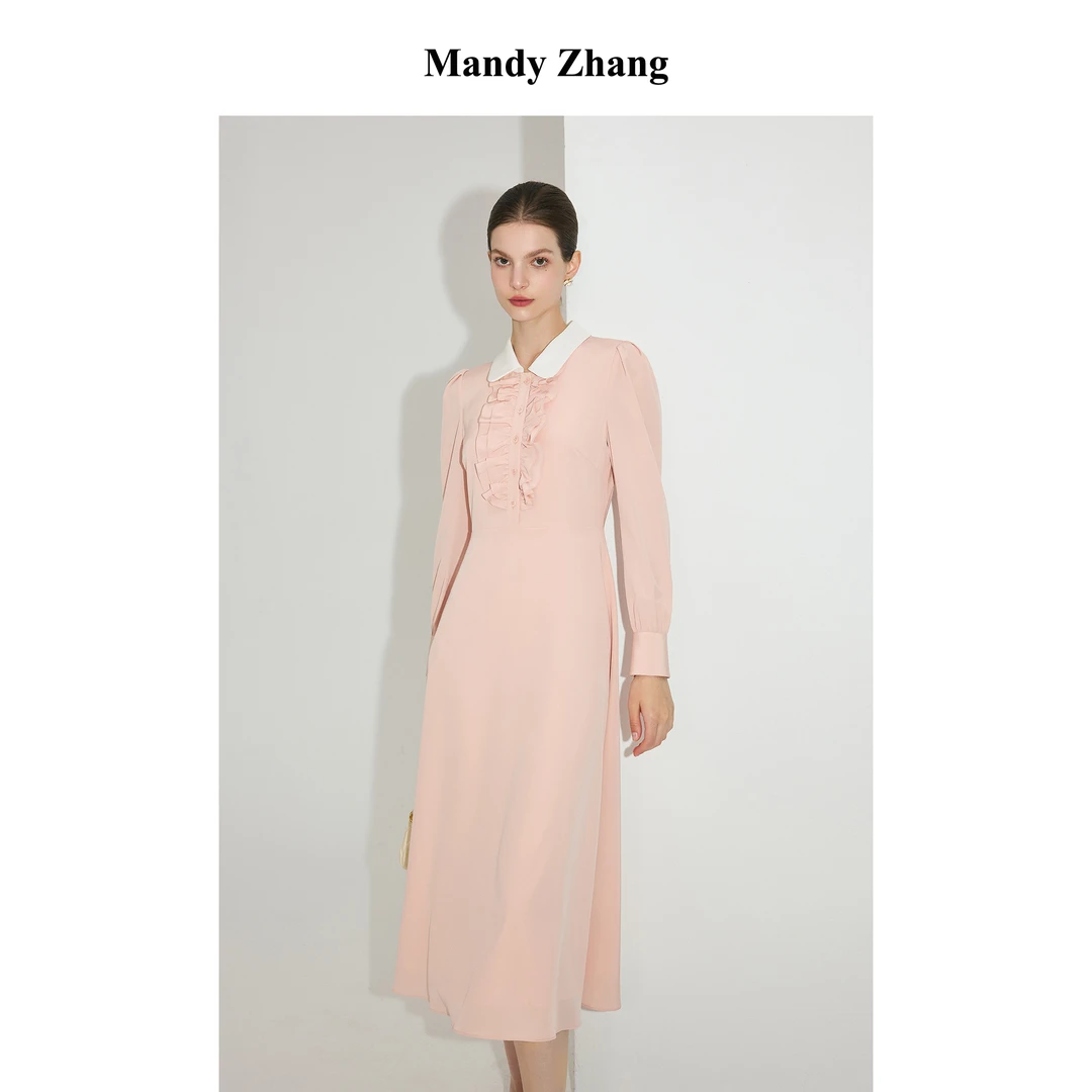 【达人专属】MandyZhang风衬衫连衣裙女秋长裙子MQZ5778