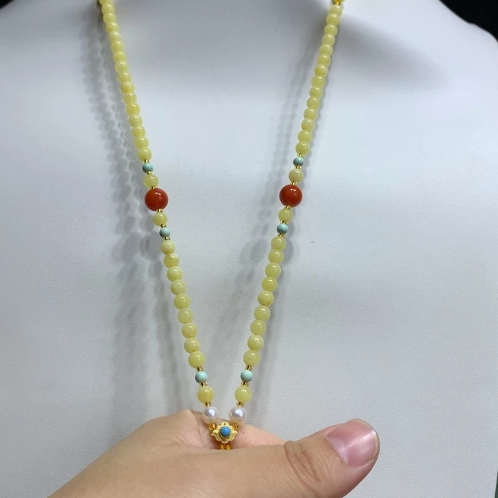 蜜蜡未镶嵌颈饰4.7mm