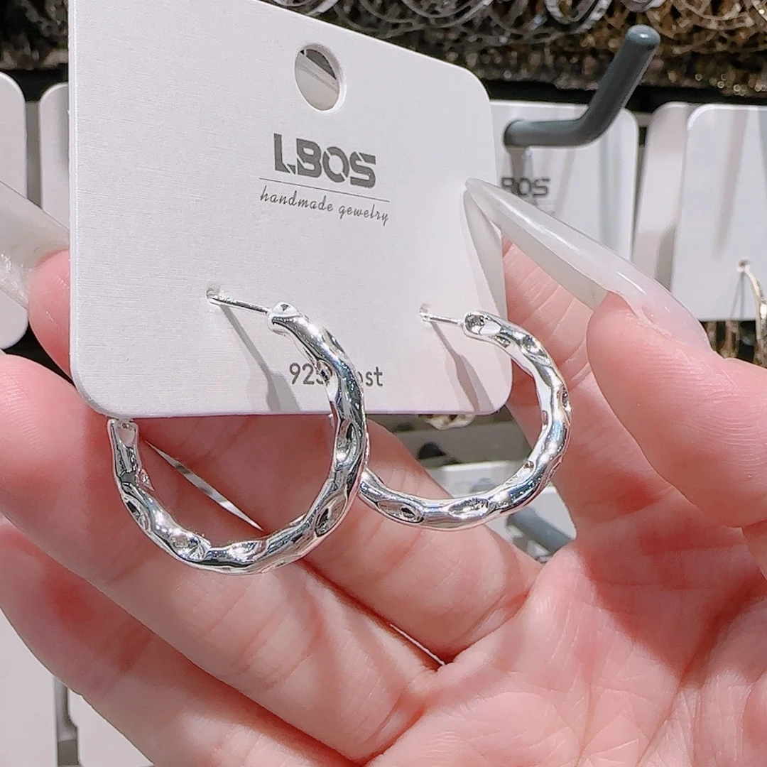 锆石铜合金925银耳环