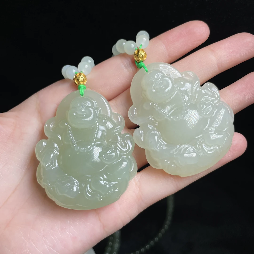 L【玉氏珠宝】和田玉逍遥佛套链 多样性发一CAN060903