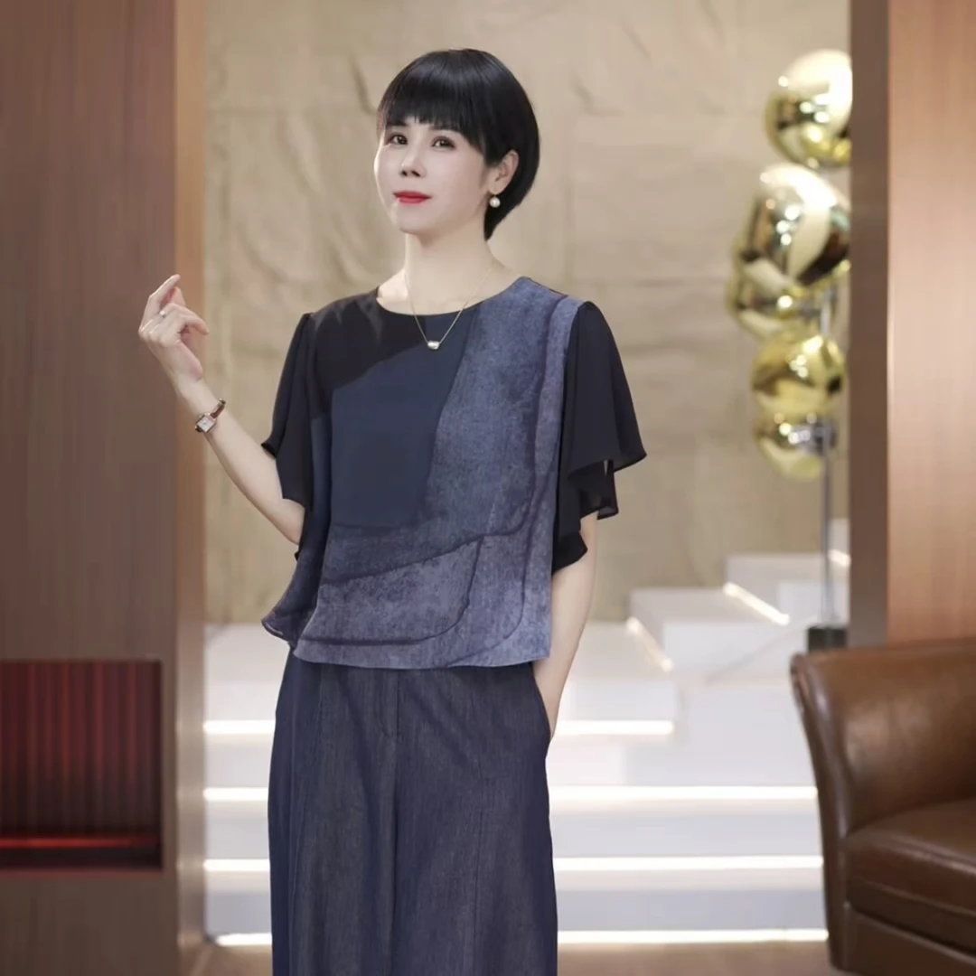 【渲渲推荐】ZY-6621夏季2025新款气质精致撞色小衫