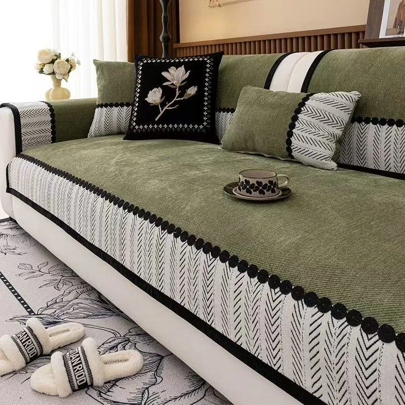 靠背高档雪尼尔轻奢沙发垫高档简约防滑