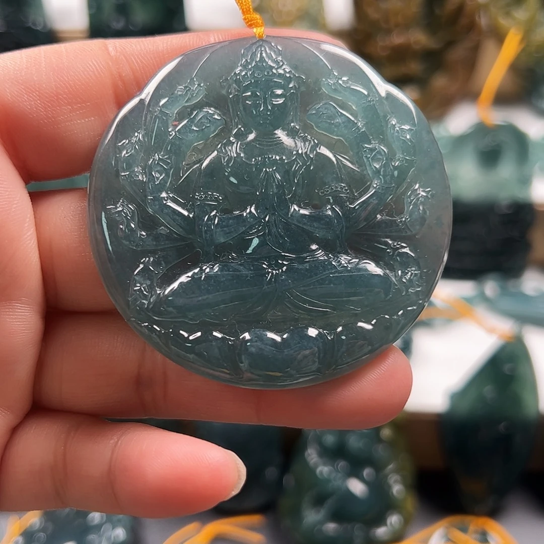 翡翠未镶嵌吊坠(不含链)纯天然A货翡翠吊坠666