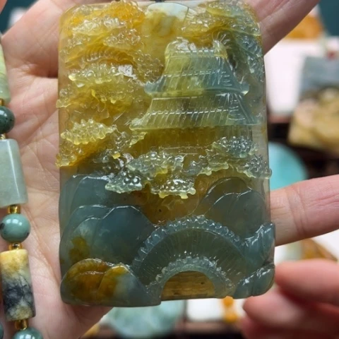 岫玉挂件未镶嵌挂件