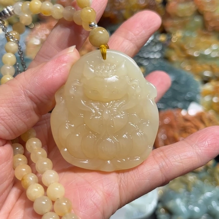 岫玉未镶嵌毛衣链