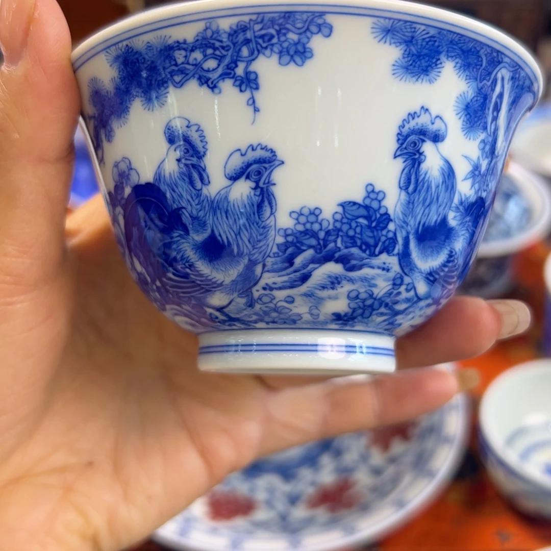 景德镇陶瓷手绘陶瓷盖碗