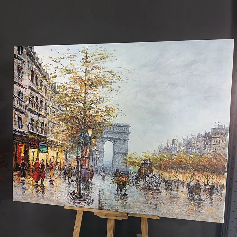 《秋颂凯旋门》纯手工油画
