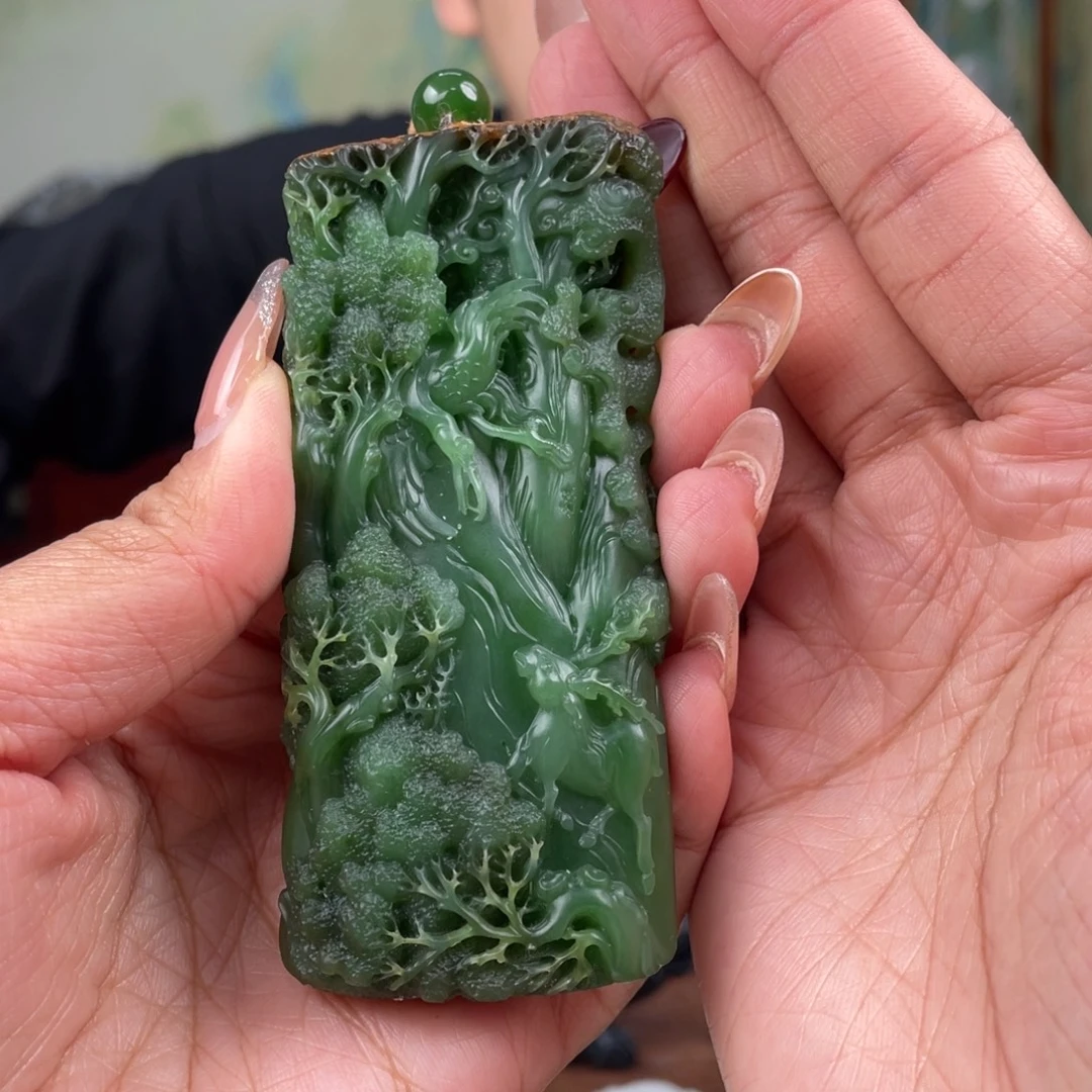 和田玉未镶嵌挂件