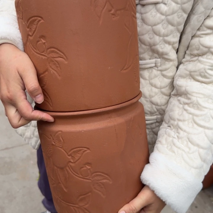 花盆紫砂口20高23宜兴紫砂