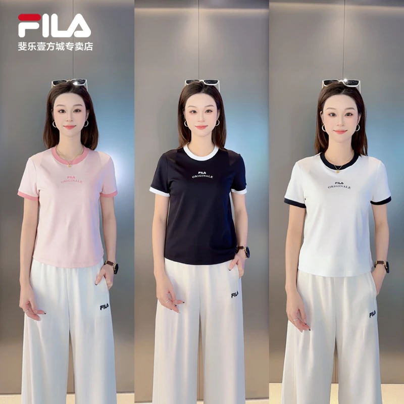Fila/斐乐【流光风】夏女25新款短袖T恤F11W529112F