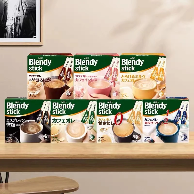 日本AGF Blendy咖啡速溶原味欧蕾拿铁咖啡无糖牛奶学生三合一