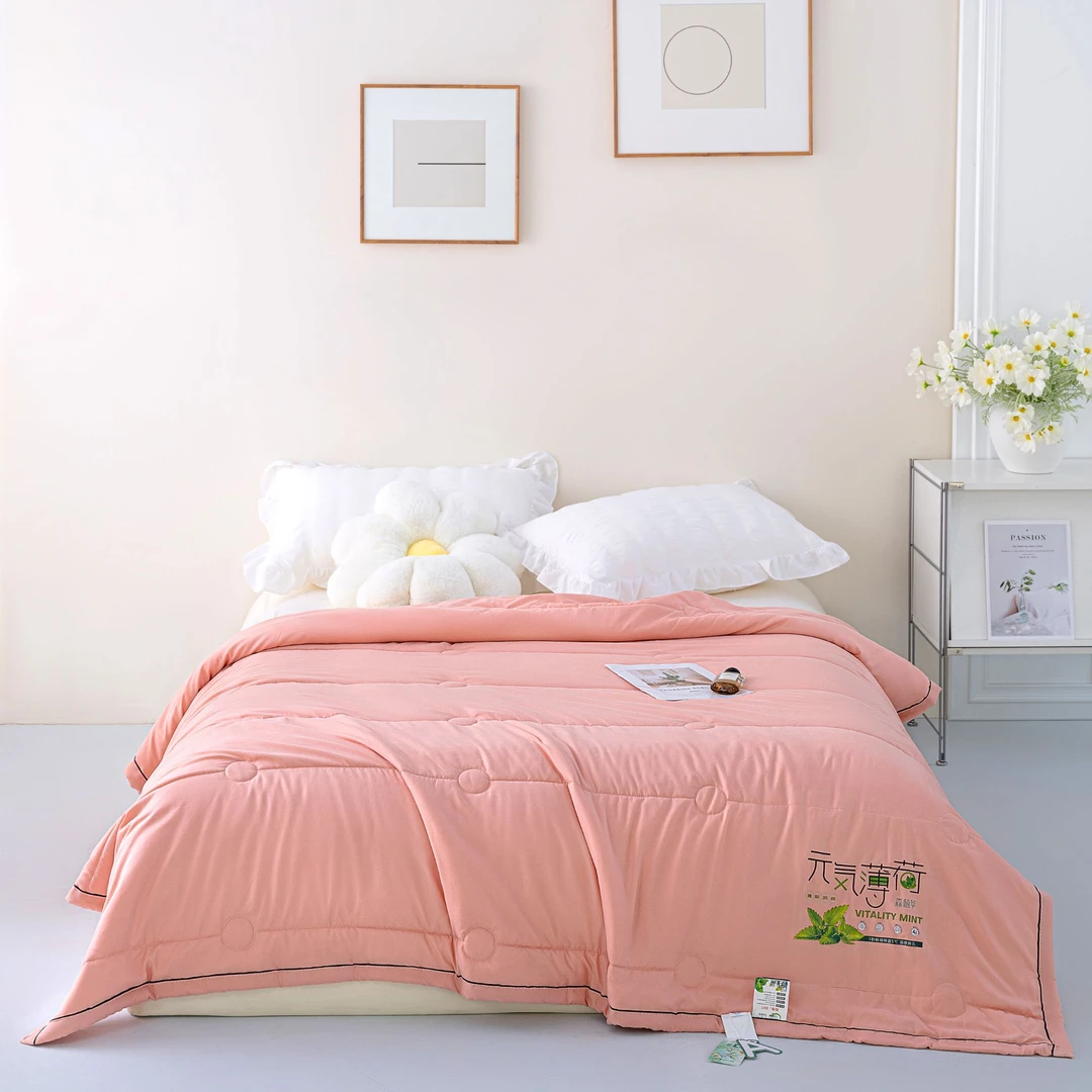 2025新款元气薄荷被夏被薄款柔软亲肤机洗