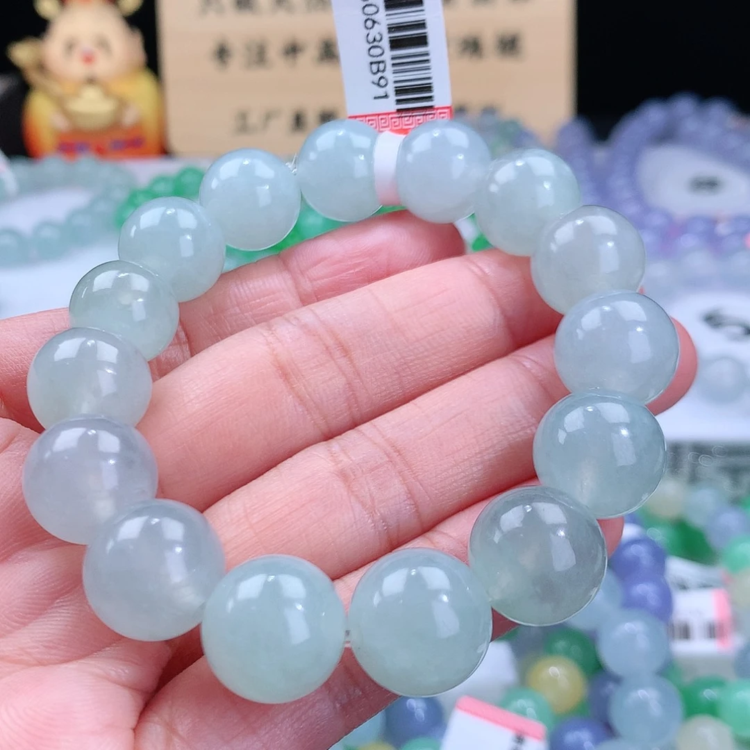 翡翠手链未镶嵌卡13.5mm