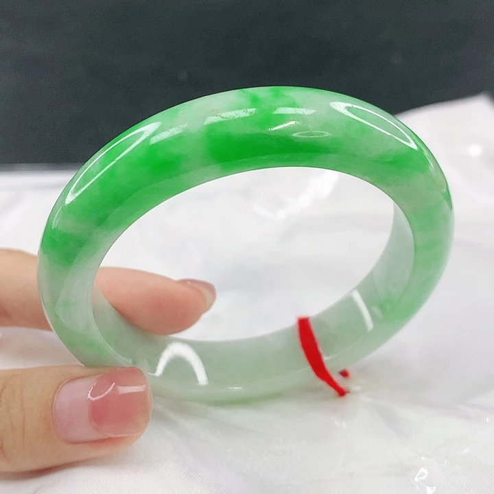 翡翠未镶嵌手镯圈53.5，34073