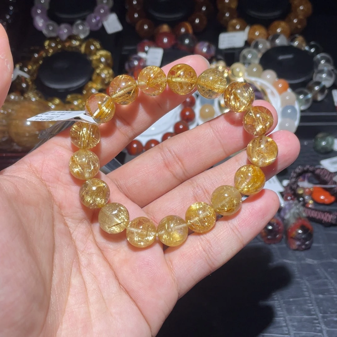 水晶手链未镶嵌12.5mm烟花钛晶手链单圈