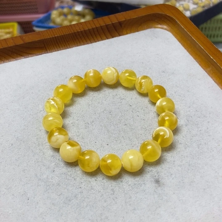 蜜蜡未镶嵌裸石手串