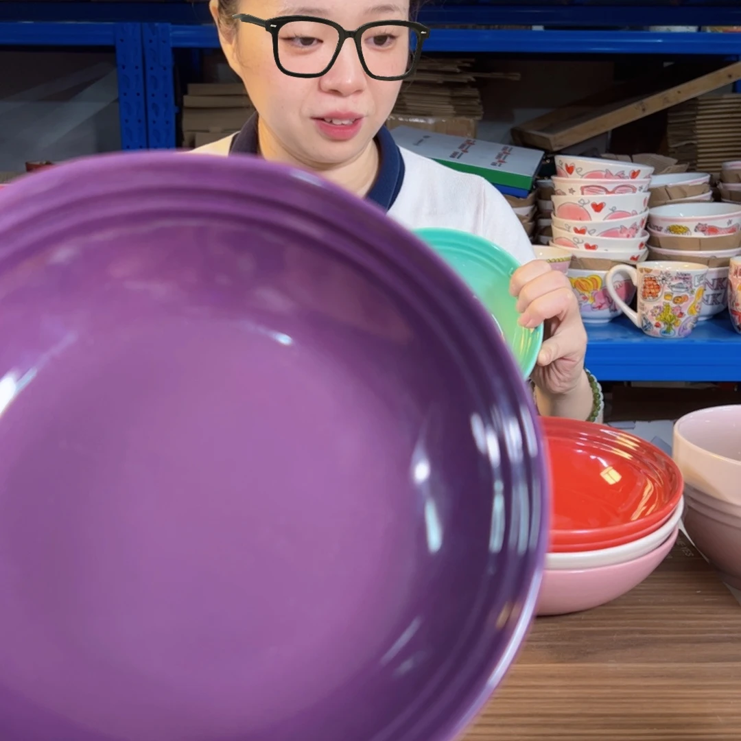 陶瓷葡萄紫燕麦碗