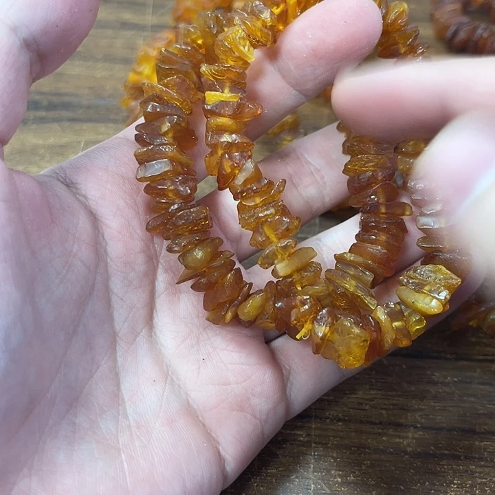 石英质玉（黄龙玉）合金手串