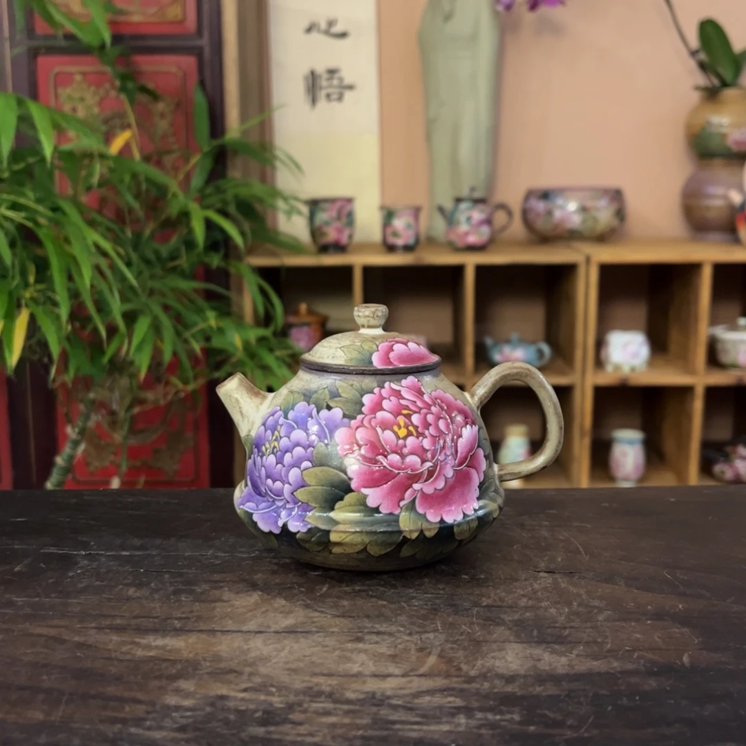 柴烧纯手工手绘陶瓷