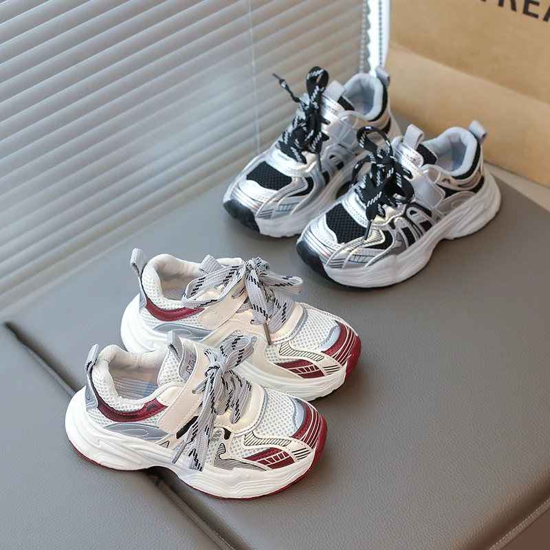 儿童老爹鞋春秋新款中大童1-10岁男童鞋子网面透气女童运动鞋宝宝