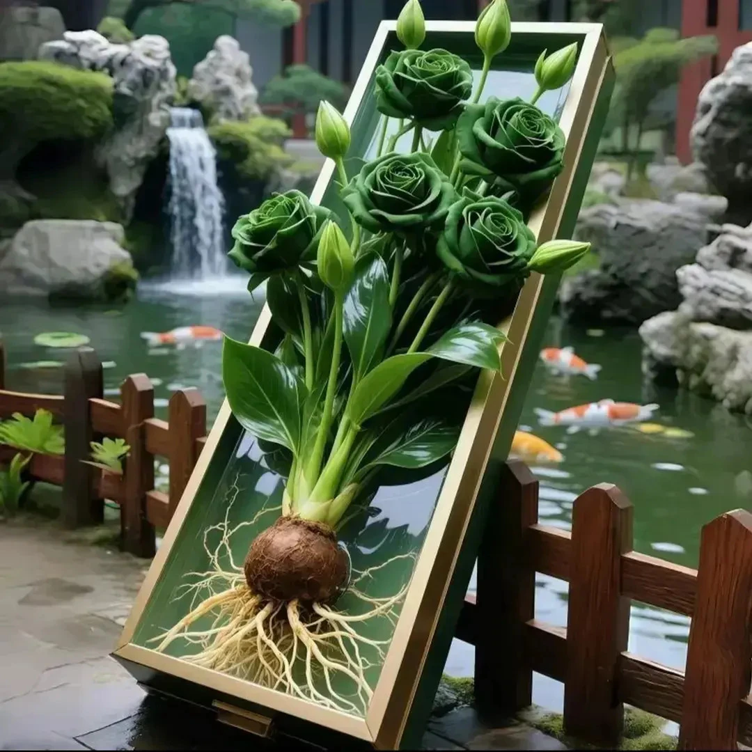 浓香水培玫瑰种球室内懒人水培植物水养办公室绿植盆栽