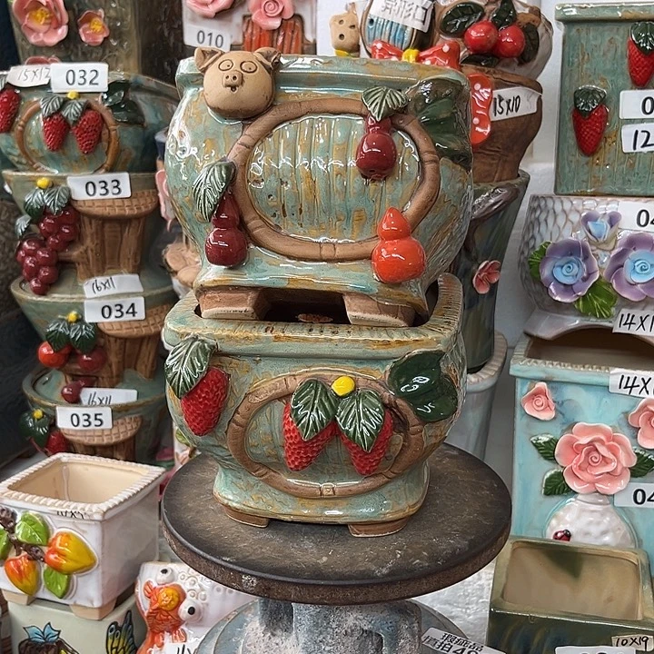 花盆紫砂粗陶材质多肉花盆