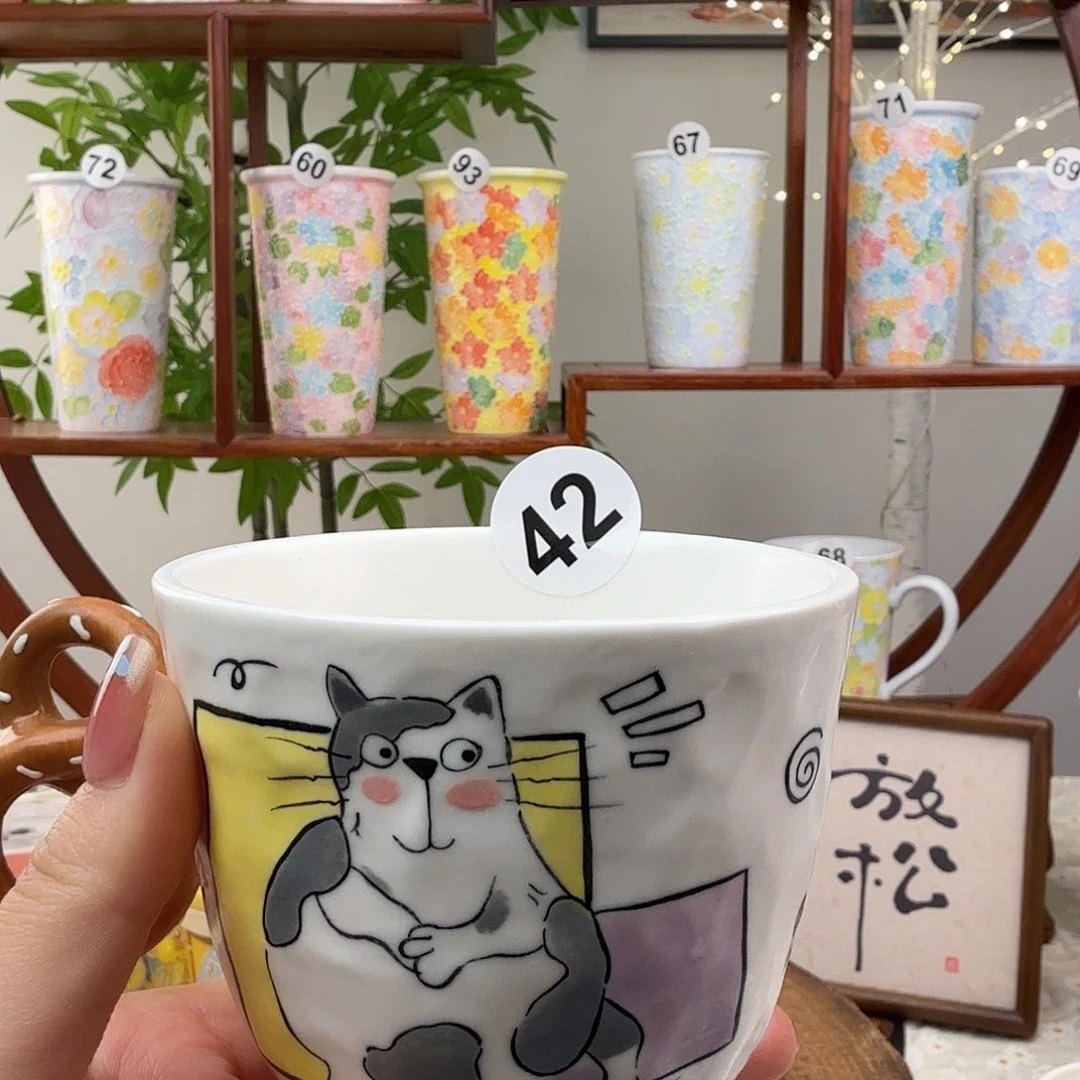 陶摆件42景德镇手绘高温釉下彩