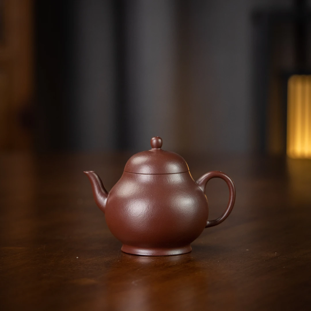 【均瀚堂】高梨 观己 全手紫朱泥120cc 家用紫砂壶