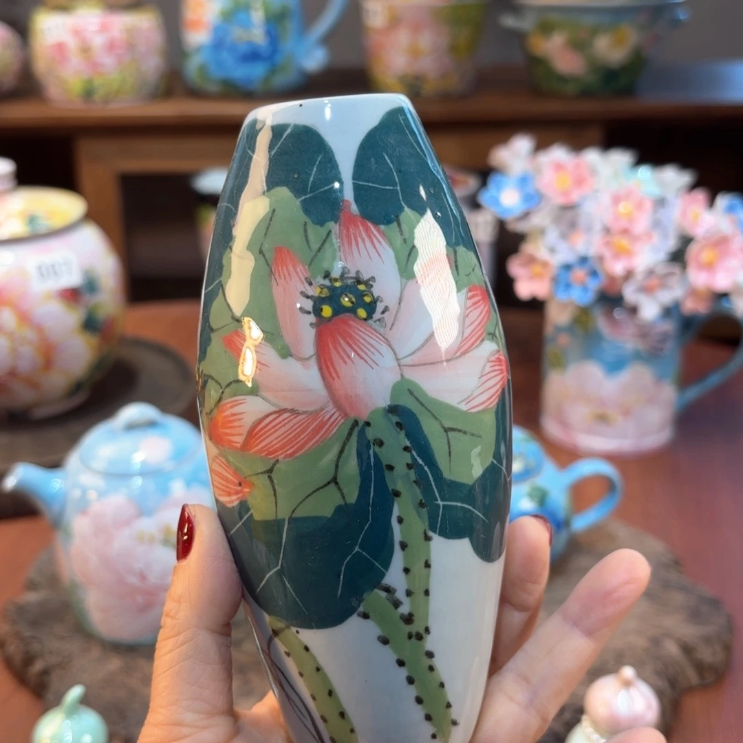 景德镇手绘高温釉下彩陶瓷茶具