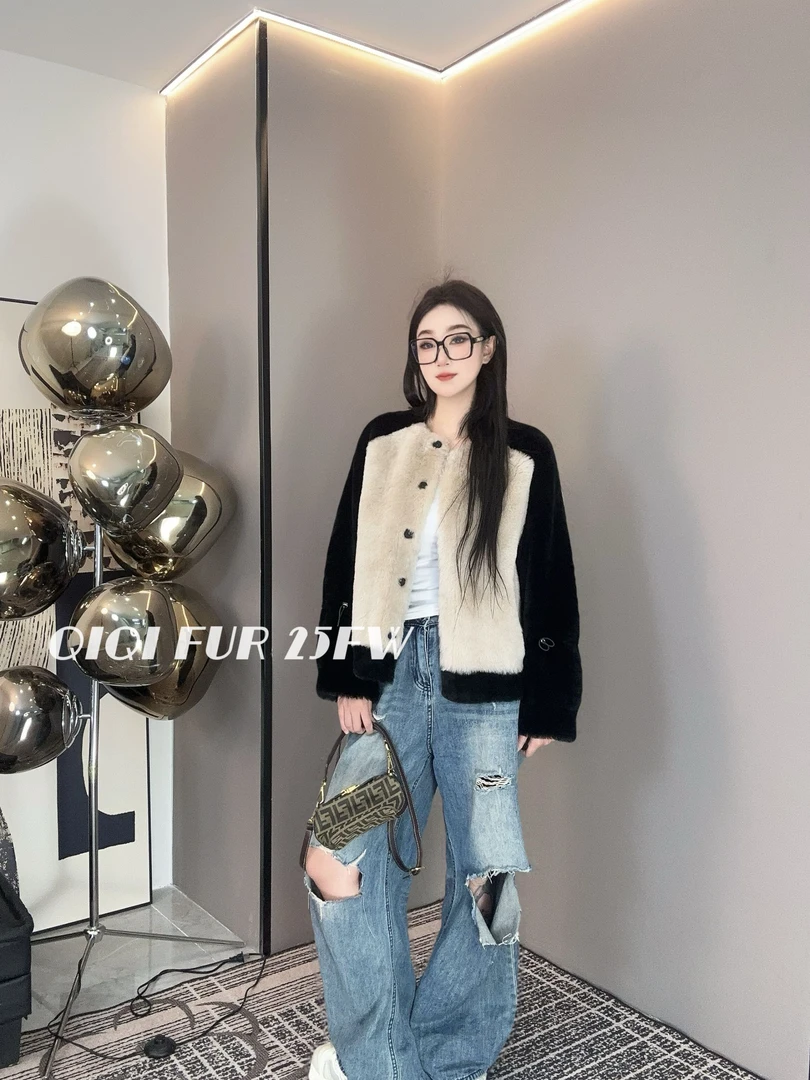 【琪琪推荐】XIASIQING｜25FW 85588 新款时尚休闲皮毛一体外套