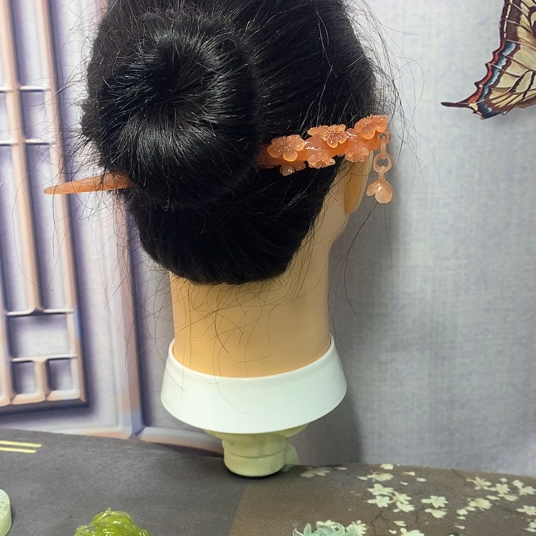 岫玉岫玉梅花棒未镶嵌念****只