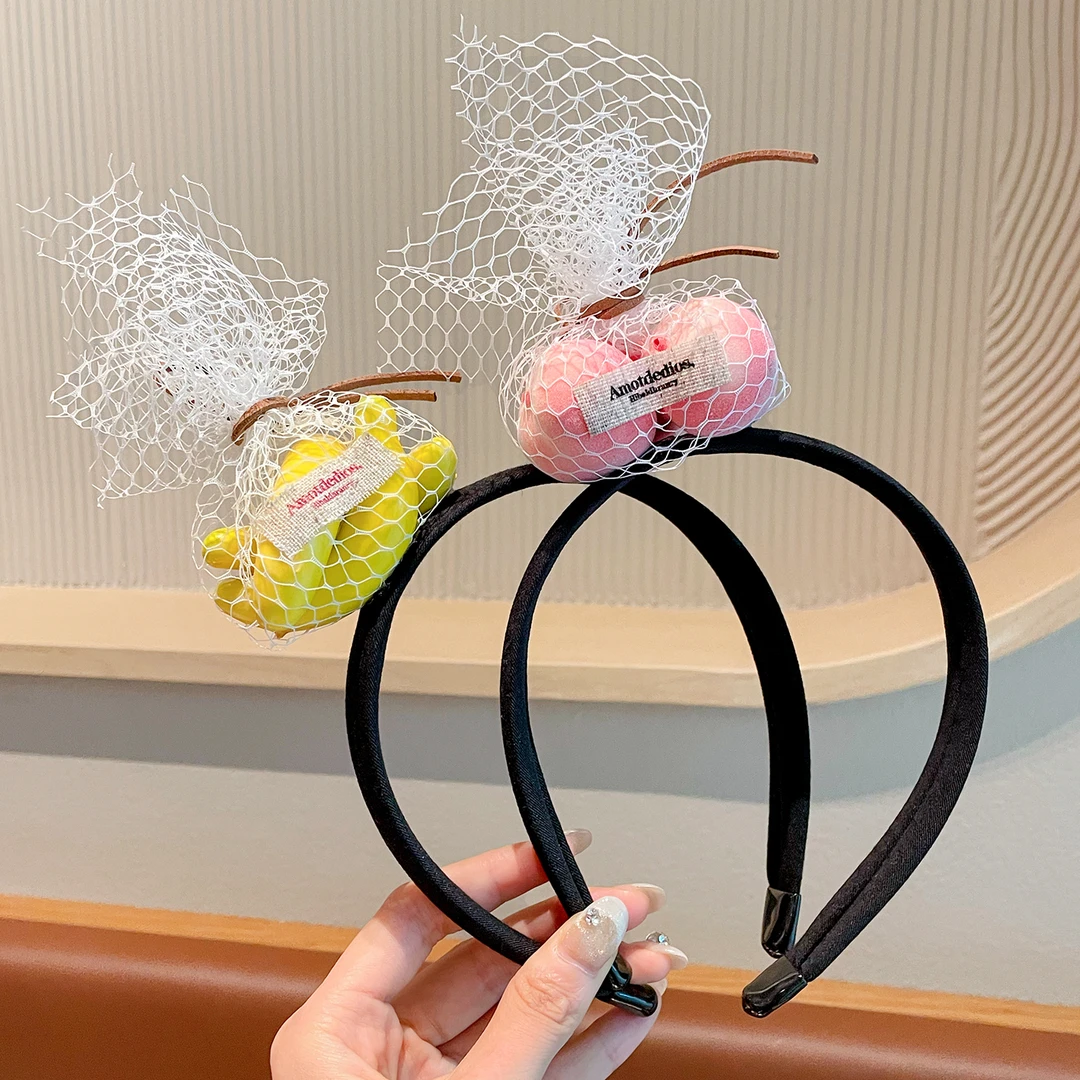 可爱水果发箍女童高颅顶头箍发卡甜美儿童不勒头表演拍照搞怪头饰