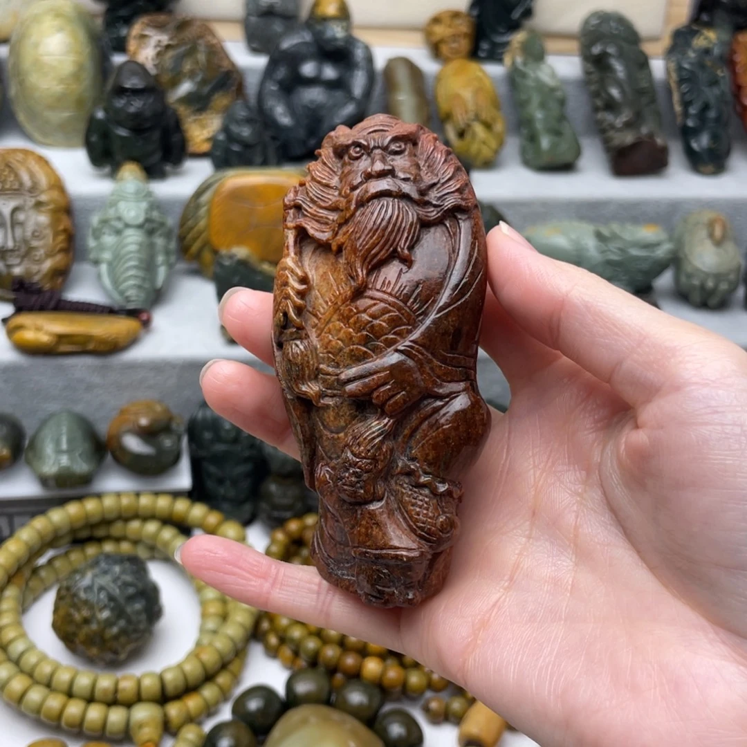 世***窗岫岩河磨玉（透闪石质玉）未镶嵌把件