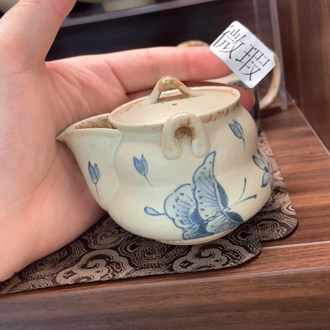 釉下手绘茶具微瑕