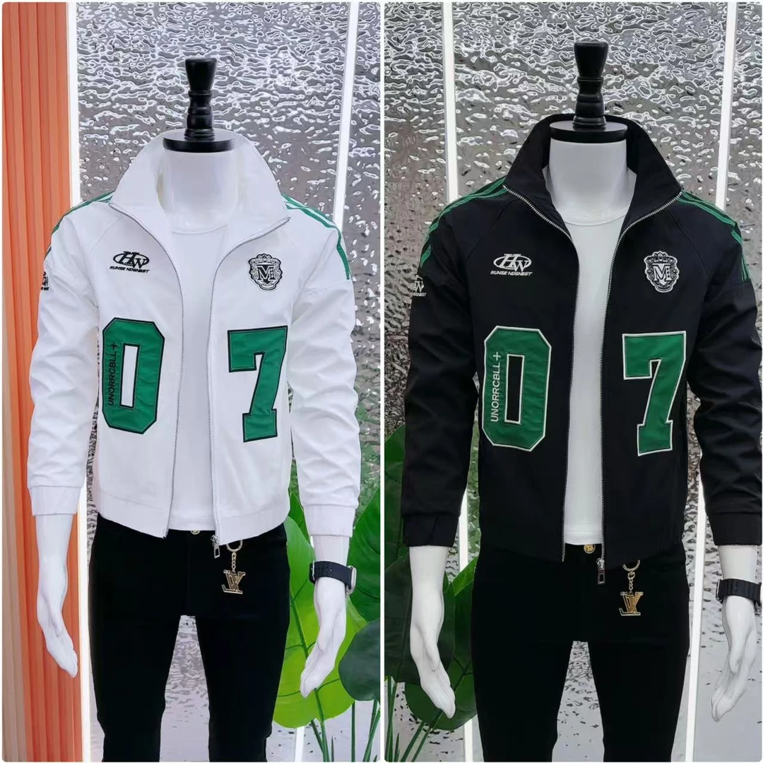 2025秋季新款时尚轻奢潮男外套青年男士轻熟风潮流穿搭帅立领夹克