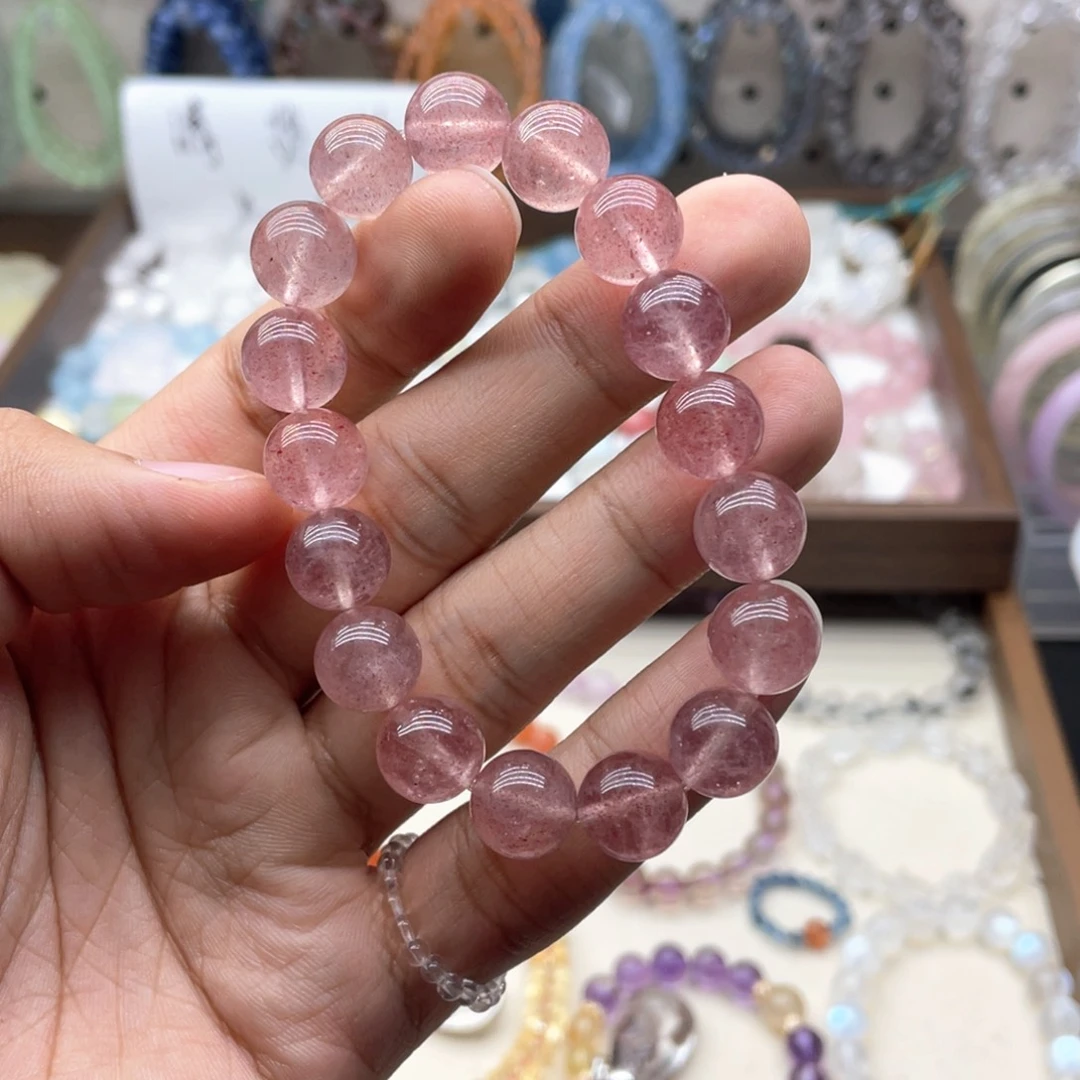 烟晶未镶嵌手链11.7咪白水体草莓晶