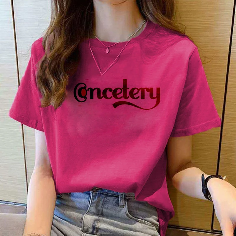 【玉玉】2025新款短袖圆领百搭时尚休闲时尚宽松