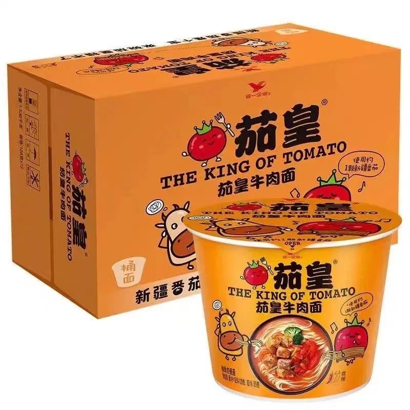 统一·茄皇方便面12桶 整箱番茄鸡蛋面牛肉面宿舍宵夜冲泡面