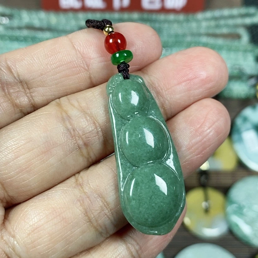 【闪购商品】翡翠颈饰未镶嵌玉吊坠翡翠玉福豆