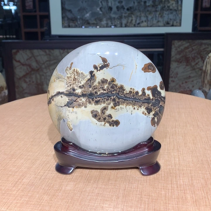 ，广西国画石摆件，收藏观赏