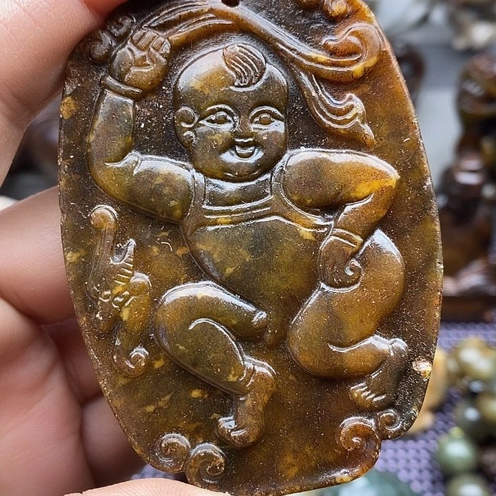 未镶嵌蛇纹石玉颈饰